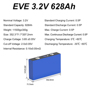 เซลล์แบตเตอรี่แบบปริซึม EV E MB56 3.2V 560Ah 628Ah 8000 รอบการใช้งาน สำหรับระบบกักเก็บพลังงานแสงอาทิตย์ - Product Image 5