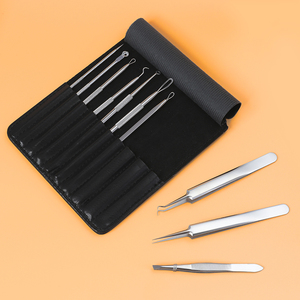 Bán buôn chuyên nghiệp công cụ làm đẹp 10-pcs Chất lượng cao mụn và mụn đầu đen extractor mụn Kit cho khuôn mặt và mũi - Product Image 6