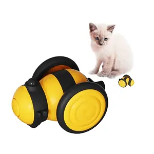 宠物玩具小蜜蜂猫互动玩具电池供电猫Teaser USB充电智能感应电动猫玩具
