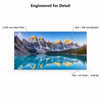 P3.076 LED-Anzeigemodul für den Außenbereich, Vollfarb-SMD-Bildschirmpanel, 320 x 160 mm, 5000 Nits, hohe Bildwiederholrate für Werbetafeln