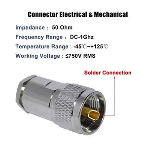 Conector Macho UHF Tipo Tornillo PL259 para Cable LMR400 RG213 - Product Image 3