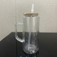 Mug en verre borosilicate de 20 oz avec poignée, pour un usage quotidien