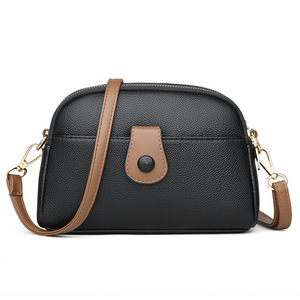 <strong>Navy</strong> Purple White Dark Red Artificial Leather Hand <strong>Bags</strong> Double Zip Pocket <strong>Crossbody</strong> <strong>Bag</strong> Custom Women's Messenger <strong>Bags</strong> - Product Image 6