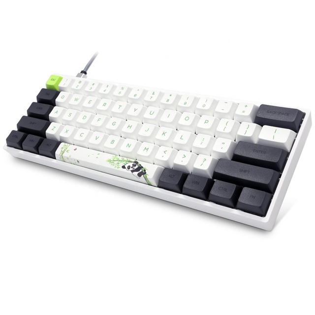 SK61 Gateron Optical Switch Panda PBT Sublimation Keycaps  RGB 60%  BT 5.1 Mechanical Gaming  Keyboard