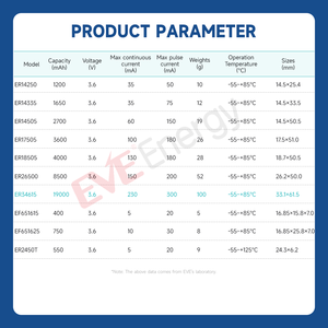 EVE литиевая Первичная батарея ER34615 Первичная литиевая батарея er34615 батарея 3,6 v ER34615 - Product Image 3