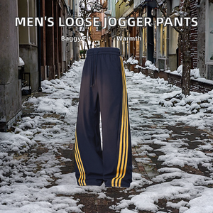 <span class=keywords><strong>Pantalon</strong></span> de jogging décontracté pour <span class=keywords><strong>homme</strong></span>, coupe mi-ample, style gaufré large, <span class=keywords><strong>élastique</strong></span>, lourd, style Normcore/Minimaliste - Product Image 3