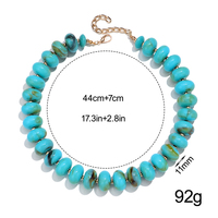 Nouveau Collier Bohème 2026 pour Femme, Perles Plates Abacus Turquoise et Perles Rondes en Acrylique, Accessoires Océan Bleu