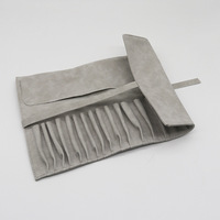 Sac cosmétique pliable en PU de haute qualité, personnalisé, grand format, avec fermeture à cordon, porte-pinceaux de maquillage pour demoiselle d'honneur, ceinture, 14 pinceaux de maquillage