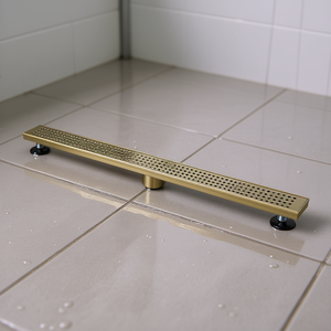 Desagüe de Ducha Lineal de 36 Pulgadas, Acero Inoxidable Cepillado, Filtro para Cabello, Diseño Moderno, Inserción para Azulejos, Uso en Apartamentos - Product Image 2