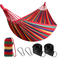 Hamac portable double en toile de coton avec support pour camping, balançoire d'extérieur pour jardin, patio, cour et maison - Vente en gros