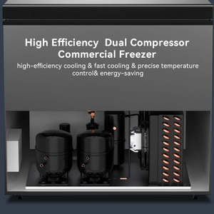 Congélateur horizontal commercial OEM ODM 4 portes <span class=keywords><strong>1700</strong></span> litres en acier inoxydable, congélateur coffre profond commercial - Product Image 5