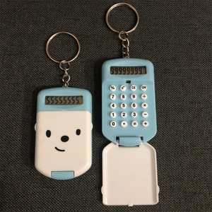 Keychain Calculator 8 Digits Blue Plastic With Battery For Daily Use - Product Image 3