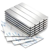 Aimant en néodyme permanent rectangulaire N45 N50 N52, placage nickel, revêtement époxy noir, bloc aimant NdFeB puissant