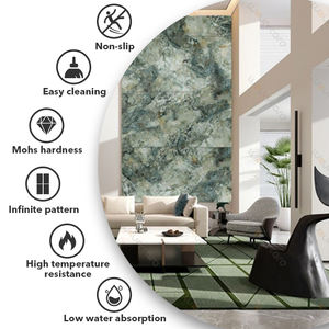 Carreaux de porcelaine émaillée de grande taille en marbre <span class=keywords><strong>vert</strong></span> émeraude, décoration murale, pierre frittée, inventaire régulier, moderne, 1600x3200 - Product Image 4