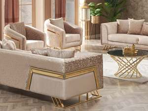 Bộ ghế <span class=keywords><strong>sofa</strong></span> kiểu Thổ Nhĩ Kỳ 1 1 2 3 chỗ ngồi, chất liệu vải nhung, kiểu sectional, giá tốt - Product Image 5