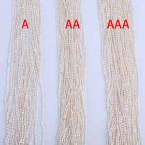 Cuentas de Perlas Rosadas Naturales de Agua Dulce de 2.5-3mm, Material para Manualidades con Forma de Arroz Pequeño - Product Image 1