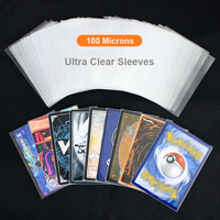 100 Protège-cartes souples Penny pour cartes de baseball, cartes de sport, de football et de jeu, 66*91mm