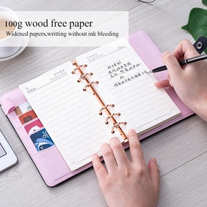 A6 A5 Đen Được Thiết Kế Tùy Chỉnh Nhẫn Chất Kết Dính Refillable Kim Cương Kiểm Tra Da Máy Tính Xách Tay Bông Tạp Chí Cho Phụ Nữ - Product Image 4