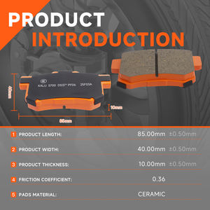 Kaluj Auto Parts Système de freinage de voiture Jeu de plaquettes de frein arrière D537 43022-S5A-J01 43022-SED-000 pour <span class=keywords><strong>Honda</strong></span> Civic Accord <span class=keywords><strong>Acura</strong></span> - Product Image 5