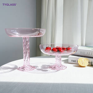 Offre Spéciale nordique danois coloré contraste verre salon salle à manger Table à manger zone de réception Table basse assiette de fruits secs - Product Image 1