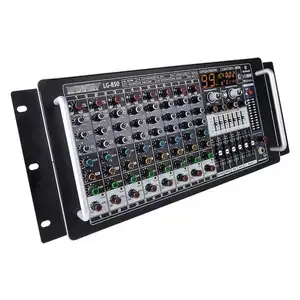 professional audio dj mixer of sound system power audio mixer 8 channels rack mixer for conference room