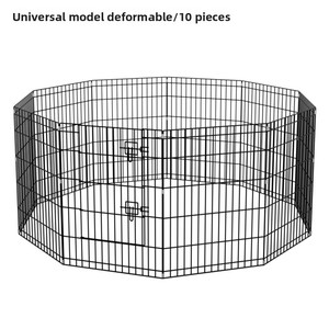 Металлический защитный барьер-ограждение без дна для собак средних и мелких пород, для использования в помещении - Product Image 2