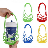 Nouveaux sacs de transport en silicone pour bouteilles de vin et d'eau, sous-verres, paniers en filet pour bouteilles de vin pour pique-nique