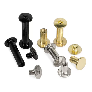 Tornillo de unión Chicago personalizado de cabeza delgada para reparación de cuero, remache de poste sólido para cinturones - Product Image 5