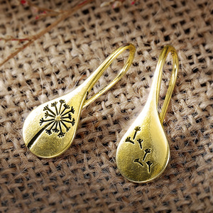 Orecchini Pendenti Vintage a Forma di Soffione per Donne, Gioielli Minimalisti Unici per Uso Quotidiano - Product Image 1