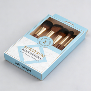 Boîte d'emballage pour outils de maquillage de haute qualité avec trou de suspension, boîte en carton bon marché pour outils de maquillage avec estampage doré - Product Image 3