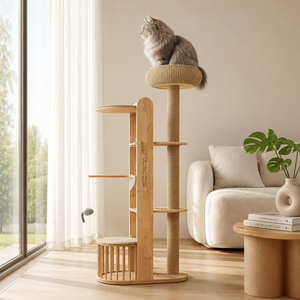 <span class=keywords><strong>StarPet</strong></span> - Árbol para Gatos de Lujo, de Madera Maciza y Sisal, Resistente, Antideslizante, con Cápsula Tejida Transpirable, Fácil de Montar, Envío Rápido en 7 Días - Product Image 6