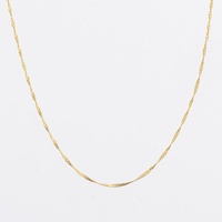 Collier chaîne à maillons géométriques en forme de vague d'eau plaqué or, tendance, simple, en acier inoxydable, pour homme et femme, polyvalent, ne se décolore pas
