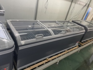 Impianto di refrigerazione display freezer grandi finestre trasparenti frigo commerciale isola display freezer - Product Image 6