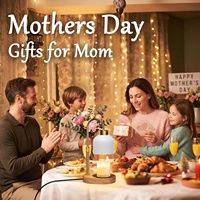 Lampe chauffe-bougie en bois naturel avec minuterie et variateur d'intensité réglable, lampe de table électrique moderne pour femmes, mamans, anniversaires, ou pour un cadeau de pendaison de crémaillère