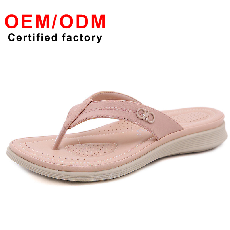 Luxury Breathable Leather Lining Slides Slippers