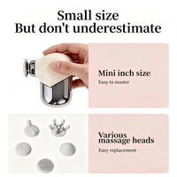 Mini masseur corporel électrique portable, appareil de beauté manuel avec 6 niveaux de vitesse et contrôle de la minuterie pour les soins quotidiens de la peau et le spa à domicile