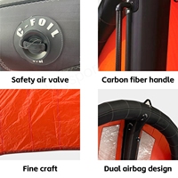 Prix d'usine KUAYO KW01 Foil gonflable léger en fibre de carbone avec sac d'air indépendant pour kitesurf - résistant à l'eau salée - 4M/5M/6M