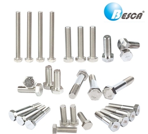 Juego de Pernos y Tuercas Hexagonales de Acero Inoxidable <span class=keywords><strong>BESCA</strong></span> DIN933/DIN931 - Fijaciones de Alta Resistencia SS304/SS316 (Disponibles en M6-M24) - Product Image 1