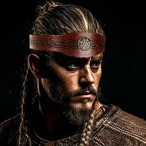 Fascia per la Testa in Finta Pelle Stile Vichingo Medievale, Nodo Celtico Regolabile in PU, Accessorio per Cosplay LARP e Costumi Rinascimentali - Product Image 3