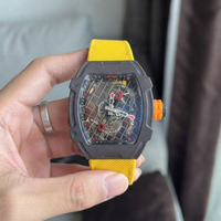 Nouvelle Montre Tonneau Automatique Mécanique de Luxe Haut de Gamme pour Homme 2026, Modèle 047, avec Tourbillon Sportif et Bracelet en Nylon/Cuir Véritable, Style Hip Hop