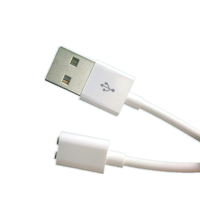 Cable de Datos Magnético USB con Conector de 2 Pines Pogo, Trenzado Metálico, Carga Rápida de 3A para Reloj Inteligente, Escáner de Código de Barras, Auriculares