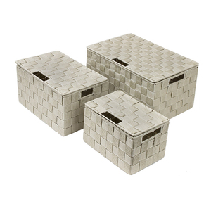 Conjunto de 3 piezas de tejido cosméticos Oficina Artículos cocina y <span class=keywords><strong>el</strong></span> hogar cesta de almacenamiento de caja de almacenamiento - Product Image 6