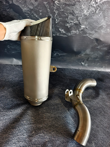 Pot d'échappement modifié S-C pour Hypermotard 950, design flamme <span class=keywords><strong>scorpion</strong></span> - Noir/Argent, échappement de moto - Product Image 2