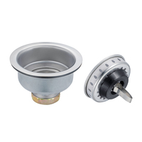 Crépine d'évier de cuisine en acier inoxydable Kangyu SS304/SS430, 113 mm, installation et nettoyage faciles, pour lavabo de 3 1/2 pouces