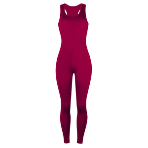 Hot solid sleeveless bodycon summer jumpsuits ladies clothes women fitness bodysuit - Product Image 4