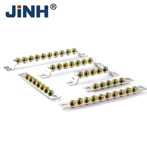 JINH 5/7/10 agujeros tornillos de alambre conexión barra de cobre barra de bus de fila de tierra cero para caja de distribución - Product Image 6