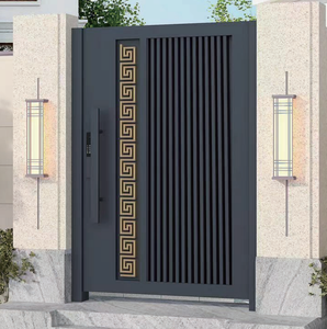 Porte résidentielle en aluminium brun simple à commande automatique, couleur personnalisée, best-seller, <span class=keywords><strong>avec</strong></span> services de support intégrés - Product Image 2