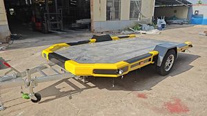 OT-Sell Semi-<span class=keywords><strong>remorque</strong></span> surbaissée d'occasion à <span class=keywords><strong>1</strong></span> <span class=keywords><strong>essieu</strong></span> OMT-1000 de 10 tonnes pour équipements lourds - Product Image 4