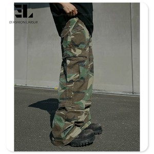 LARSUR Fábrica personalizada Algodón Distress Wash Sun Faded Ripstop Quitar Camo Cargo <span class=keywords><strong>Pantalones</strong></span> Recto Táctico Skate Camuflaje <span class=keywords><strong>Pantalones</strong></span> Hombres - Product Image 3