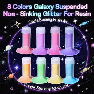 TIMESRUI DIY Irisierendes Mica-Suspensionspulver 8-Farben-Set Einzigartiger Thixotroper Effekt für Kunstharz-Handwerk Fließender Sand Dekor - Product Image 3